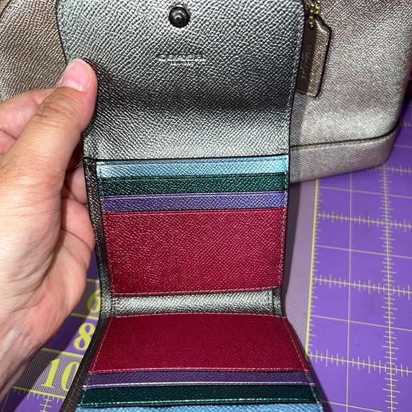 Coach metallic color block wallet - Picture 2 of 3